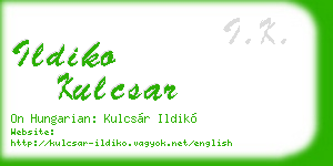 ildiko kulcsar business card